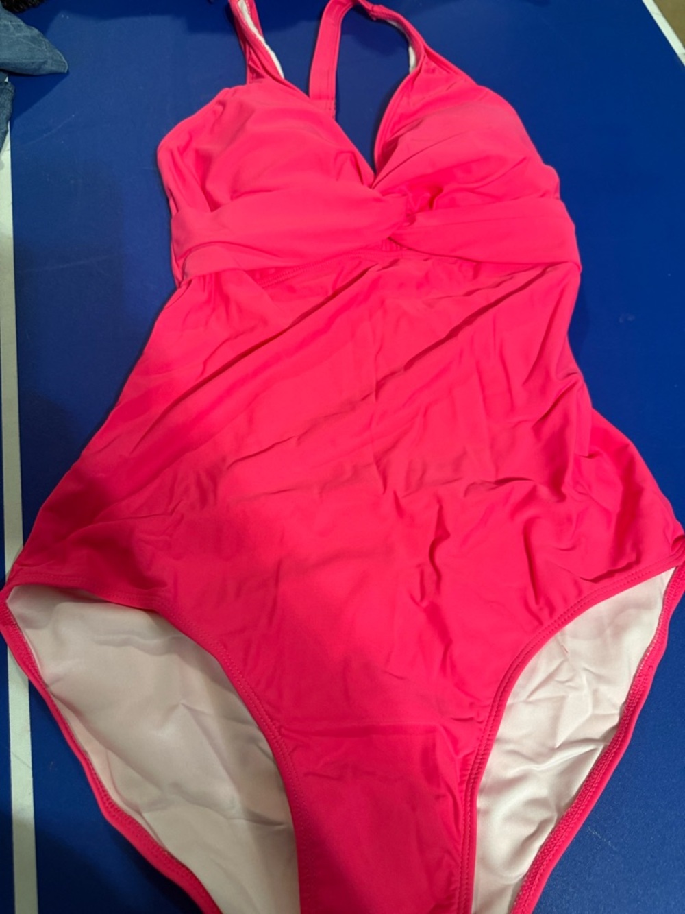 Women's Pink One-Piece Swimsuit - Classic Solid Tank Style